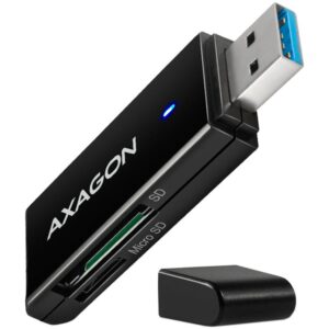 Adapteris Axagon  Axagon Slim super-speed USB 3.2 Gen 1 card reader with a direct USB-A connector. 