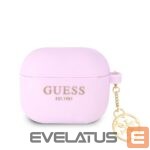 Dėklai ausinėms Guess Apple Airpods 3 Charms Silicone Case Purple