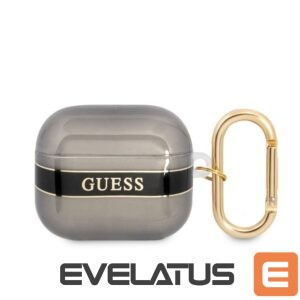 Headphone case Guess Apple Airpods 3 TPU Printed Stripe Case Black
