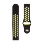 Siksniņa Tactical  20mm Double Silicone Watch Band Black Yellow