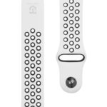 Siksniņa Tactical  22mm Double Silicone Watch Strap and Watch Band White Black