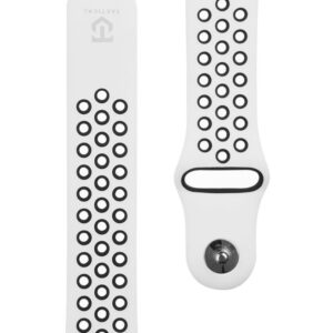Siksniņa Tactical  22mm Double Silicone Watch Strap and Watch Band White Black