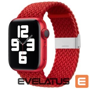 Siksniņa iLike Apple Watch 38/40/41mm Braided Fabric Strap Red