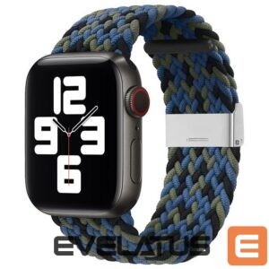 Siksniņa iLike Apple Watch 42/44/45mm Braided Fabric Strap Blue