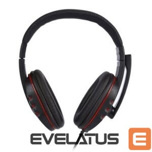 Wired headphones Gembird  MHS-U-001 USB headphones USB, Glossy black, Built-in microphone 