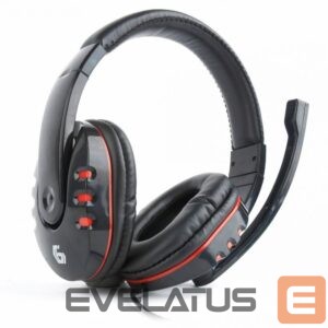 Wireless headphones Gembird  Glossy Black, Gaming headset with volume control, Built-in microphone, 3.5 mm 