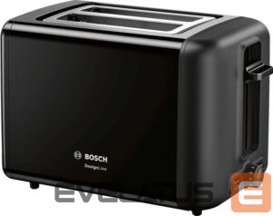 Röster Bosch  DesignLine Toaster TAT3P423 Power 970 W, Number of slots 2, Housing material Stainless steel, Black 