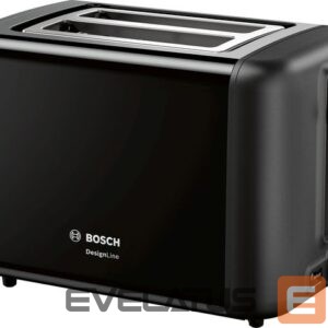 Röster Bosch  DesignLine Toaster TAT3P423 Power 970 W, Number of slots 2, Housing material Stainless steel, Black 