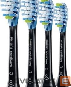 Hambahari Philips  Toothbrush Heads HX9044/33 Sonicare C3 Premium Plaque Heads, For adults and kids, Number of brush heads included 4, Sonic technology, Black 