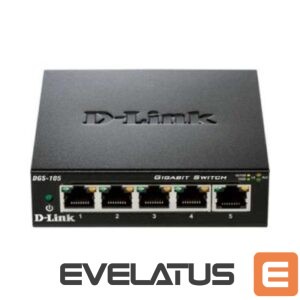 Serveris – kiti priedai D-link  Ethernet Switch DGS-105GL/E	 Unmanaged, Desktop, 1 Gbps (RJ-45) ports quantity 5 