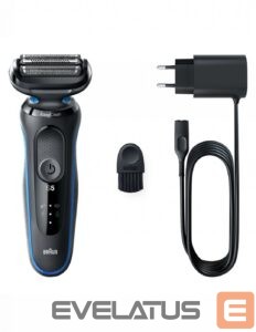 Бритва Braun  Shaver 51-B1000s	 Operating time (max) 50 min, Wet & Dry, Black/Blue 