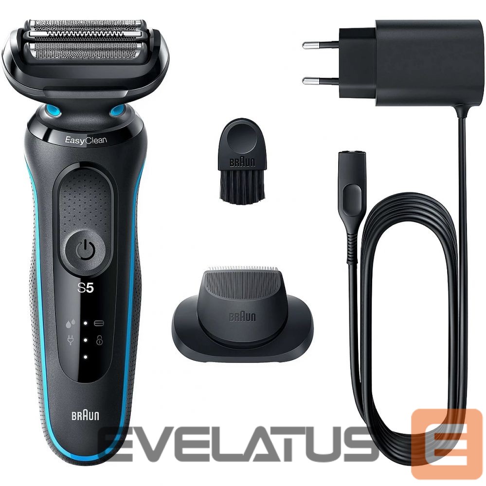 Razor Braun Shaver 51-M1200s Operating time (max) 50 min, Wet & Dry, Black/Mint