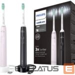 Zobu birste Philips  Sonicare Electric Toothbrush HX3675/15 Rechargeable, For adults, Number of brush heads included 2, Number of teeth brushing modes 1, Sonic technology, Black/Pink 