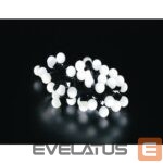 Virtene iekštelpām Universal  100 LED 8m. mini-bumbiņas RS-705WW black cable warm white 