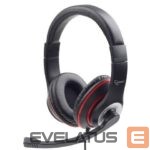 Bezvadu austiņas Gembird  Stereo headset, «Los Angeles» + microphone, passive noise canceling Black, 3.5 mm 