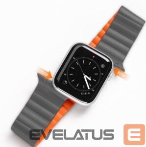 Siksniņa Dux Ducis Apple Magnetic Strap Watch Strap 7/6/5/4/3/2 / SE (41/40 / 38mm) Magnetic Grey Orange