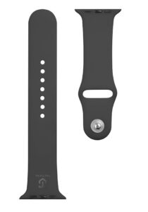 Dirželis Tactical Apple Watch 42/44/45mm Silicone Strap Black