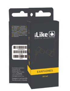 Vadu austiņas iLike - Earphones IEA01WH 3.5mm White