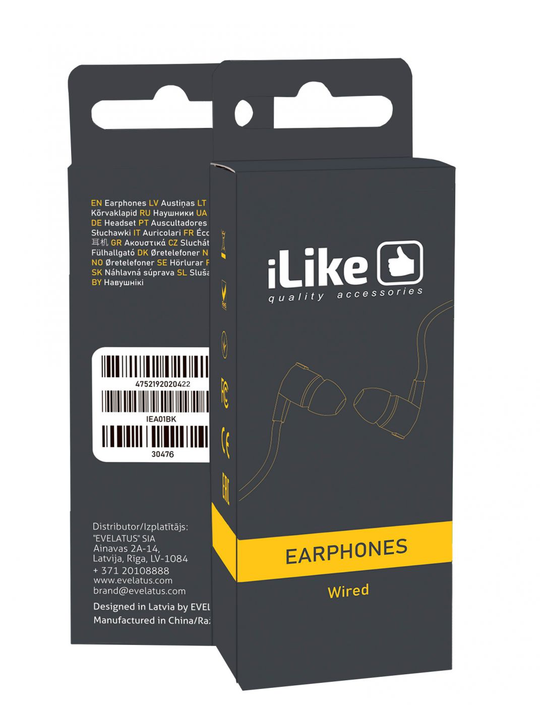 Kõrvaklapid iLike - Earphones IEA01WH 3.5mm White