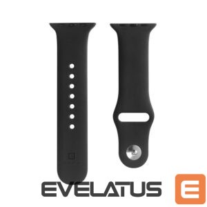 Siksniņa Evelatus  Apple Watch 38/40/41mm Silicone Loop Watch Straps (110mm S/M) Black