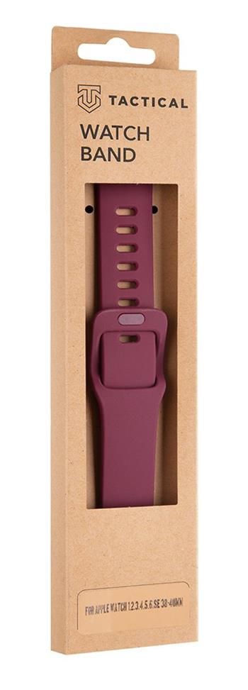 Rihm Tactical Apple Watch 38mm / 40mm Silicone Band with Buckle Wine Red