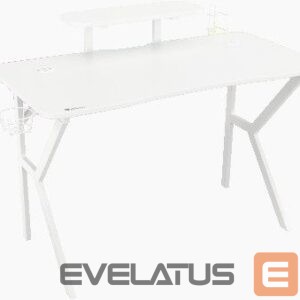 Cita datorprece Genesis  Gaming Desk Holm 320 RGB Headphone holder, Cup holder, Gamepad holder, Monitor shelf, Organizer cables, White 