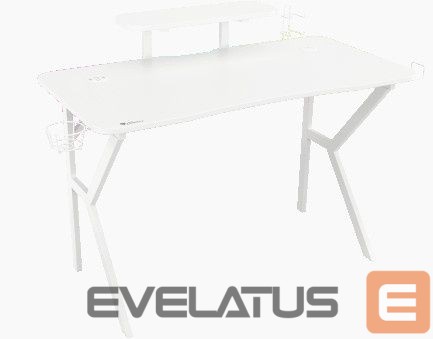 Muu arvutitarvik Genesis Gaming Desk Holm 320 RGB Headphone holder, Cup holder, Gamepad holder, Monitor shelf, Organizer cables, White