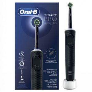 Зубная щётка Oral-B  Electric Toothbrush D103 Vitality Pro Rechargeable, For adults, Number of brush heads included 1, Black, Number of teeth brushing modes 3 