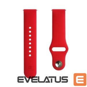 Siksniņa Evelatus  Evelatus 20mm Silicone Loop Watch Straps (S/M 110mm) Red