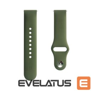 Strap Evelatus  Evelatus 20mm Silicone Loop Watch Straps (S/M 110mm) Olive