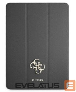 Kaaned Guess  iPad 11 2021 Book Cover Saffiano Collection Black