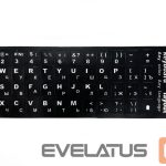 Keyboard stickers iLike  Keyboard Stickers ENG white / RUS white Qwerty Black