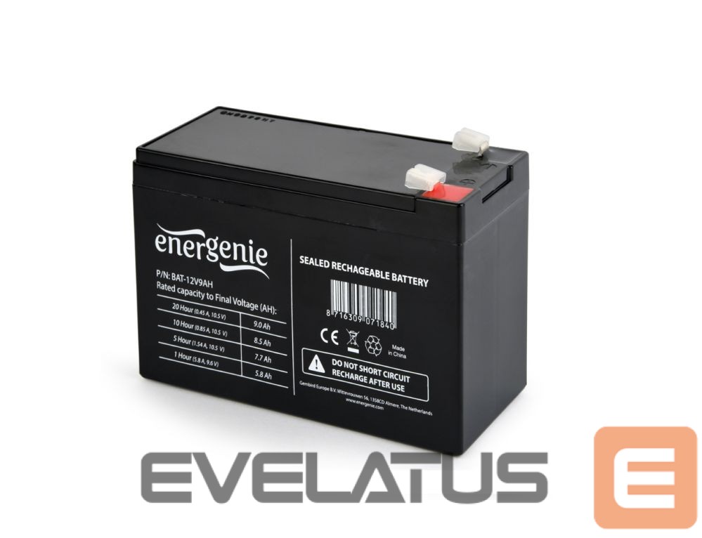 Другой аксессуар для компьютера EnerGenie Rechargeable battery 12 V 9 AH for UPS 9 Ah VA
