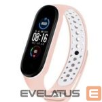 Strap iLike  Silicone Wristband Strap for Xiaomi Mi Band 5 Dots Pink White
