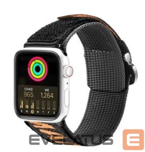 Siksniņa Dux Ducis  Strap (Outdoor Version) strap for Apple Watch Ultra, SE, 8, 7, 6, 5, 4, 3, 2, 1 (49, 45, 44, 42 mm) nylon Black Orange