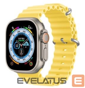 Rihm Dux Ducis  Strap Watch Strap 8 / 7 / 6 / 5 / 4 / 3 / 2 / SE (41 / 40 / 38mm) Silicone Band Bracelet Yellow