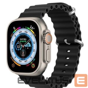 Strap Dux Ducis  Strap Watch Strap 8 / 7 / 6 / 5 / 4 / 3 / 2 / SE (41 / 40 / 38mm) Silicone Band Bracelet Black