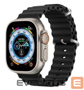 Siksniņa Dux Ducis Apple Silicone Strap for Apple Watch 42/44/45/46/49MM Black