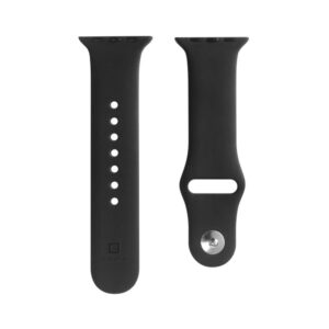 Siksniņa Evelatus  Evelatus Apple Watch 42/44/45mm Silicone Loop Watch Straps (140mm M/L) Black
