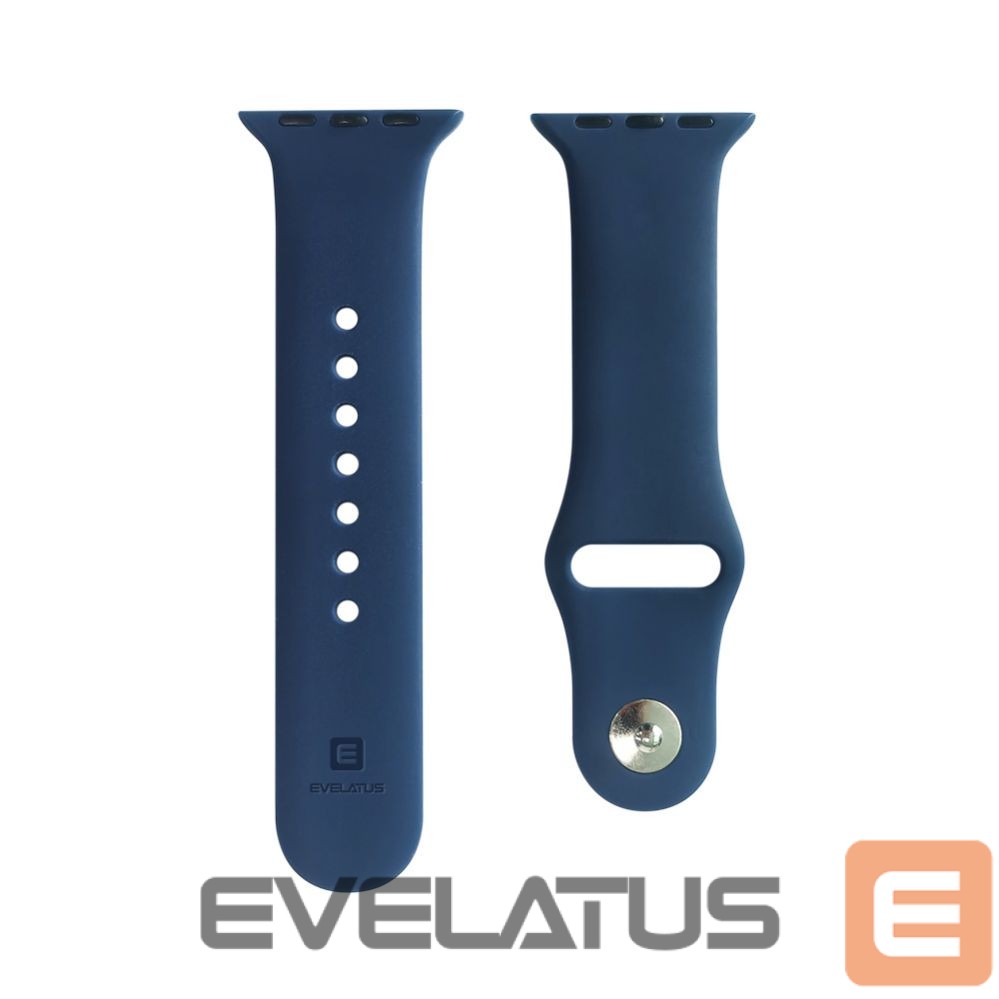 Strap Evelatus Evelatus Watch 42/44/45mm Silicone Loop Watch Straps (140mm M/L) Blue
