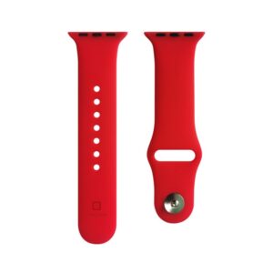 Siksniņa Evelatus  Evelatus Apple Watch 42/44/45mm Silicone Loop Watch Straps (140mm M/L) Red