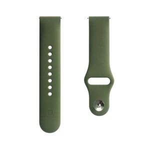 Siksniņa Evelatus  Evelatus Watch 22mm Silicone Loop Watch Straps (130mm M/L) Dark Green