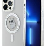Back panel cover Karl Lagerfeld Apple iPhone 15 Pro Max IML Choupette MagSafe Case Transparent