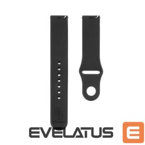 Siksniņa Connect  20mm Silicone Loop Watch Strap (130mm M/L) Black