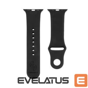 Siksniņa Connect  Watch 38/40/41mm Silicone Loop Watch Strap (110mm S/M) Black