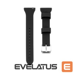 Siksniņa Connect  20mm T-buckle Silicone Loop Watch Strap (130mm M/L) Black