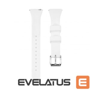 Siksniņa Connect  20mm T-buckle Silicone Loop Watch Strap (130mm M/L) White