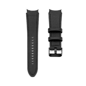 Siksniņa Connect  20mm Silicone Patch Leather Watch Strap (130mm M/L) Black