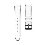 Siksniņa Connect  20mm Silicone Patch Leather Watch Strap (130mm M/L) White