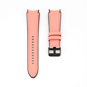 Siksniņa Connect  20mm Silicone Patch Leather Watch Strap (130mm M/L) Pink